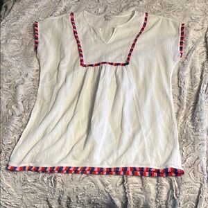 J Crew Boho Top or Swim Cover-up with Tassel Detail